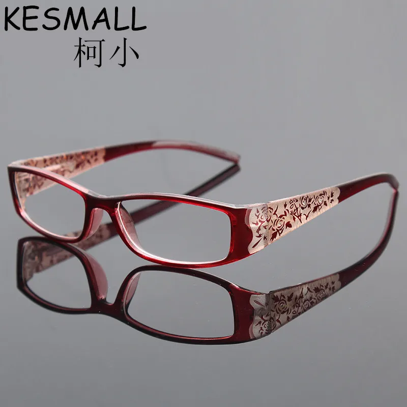 2018 Fashion Reading Glasses Women Wine Red Color Reader Eyeglasses Old
