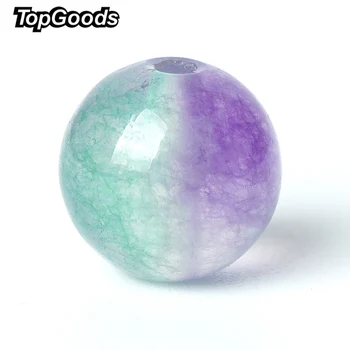 

TopGoods Natural Gemstone Beads Purple Green Jasper Loose Rosary Beads 6/8/10mm 15'' Jade Stone Quartz Gem For Bracelet Making