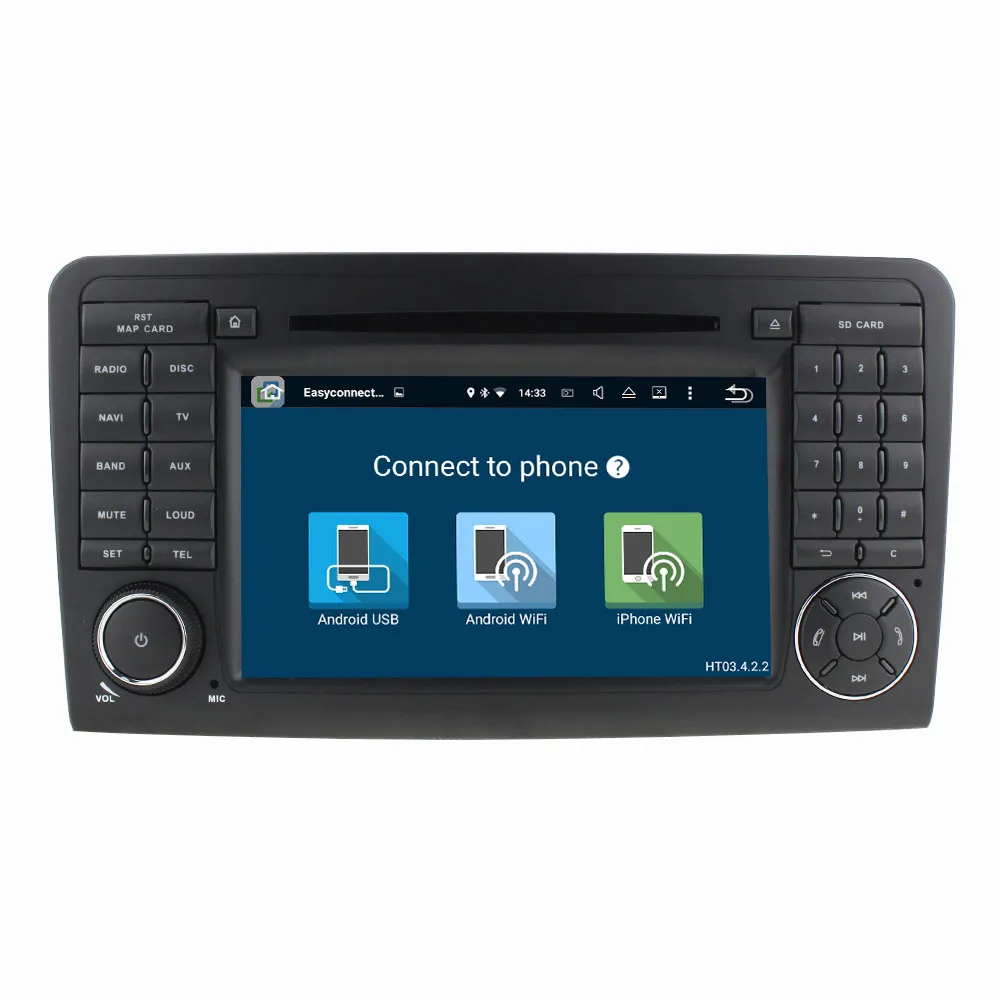 Android 7.1.1 2GB RAM 16GB ROM Quad Core 2 din Car DVD GPS radio stereo player for Benz GL-X164/G320/GL350/GL450/GL500/ML-W164 |