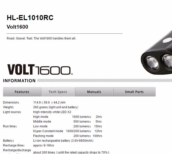 CATEYE HL-EL1010RC Volt1600 USB перезаряжаемая велосипедная фара новинка из Японии