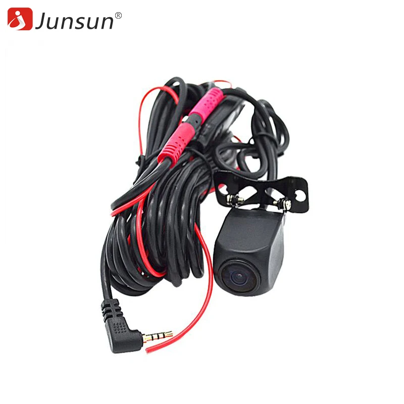 

Junsun HD Night Vision rear view camera with 5.7 meters cable vehicle camera Waterproof back cam for Dual Lens Android Car DVR