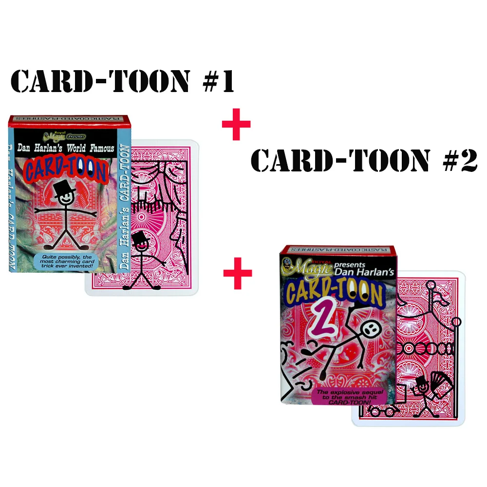 Card-Toon #1 and #2  Card Magic Tricks Animation CardToon Deck Magie Close Up Illusions Gimmick Mentalism Playing Card Magia anime yugioh deck build pack infinity chasers tabletop card case japanese game storage box case collection holder gifts cosplay