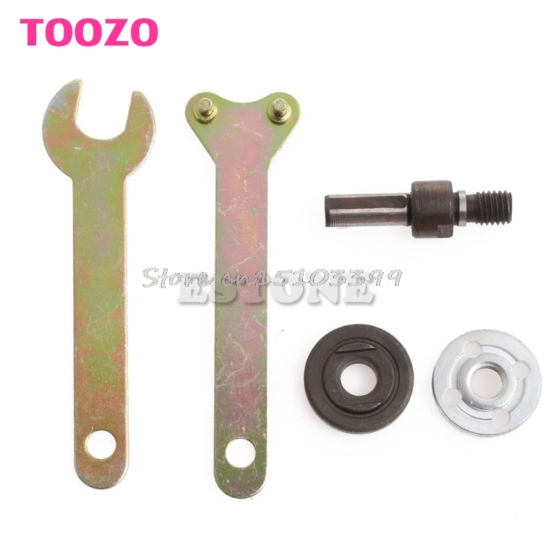 M10/16mm Hole Drill Angle Grinder Mandrel Adapter Disc Holder Spanner Kit Set angle-grinder-kit M10/16mm Hole Drill Angle Grinder Mandrel Adapter Disc Holder Spanner Kit Set angle-grinder-kit