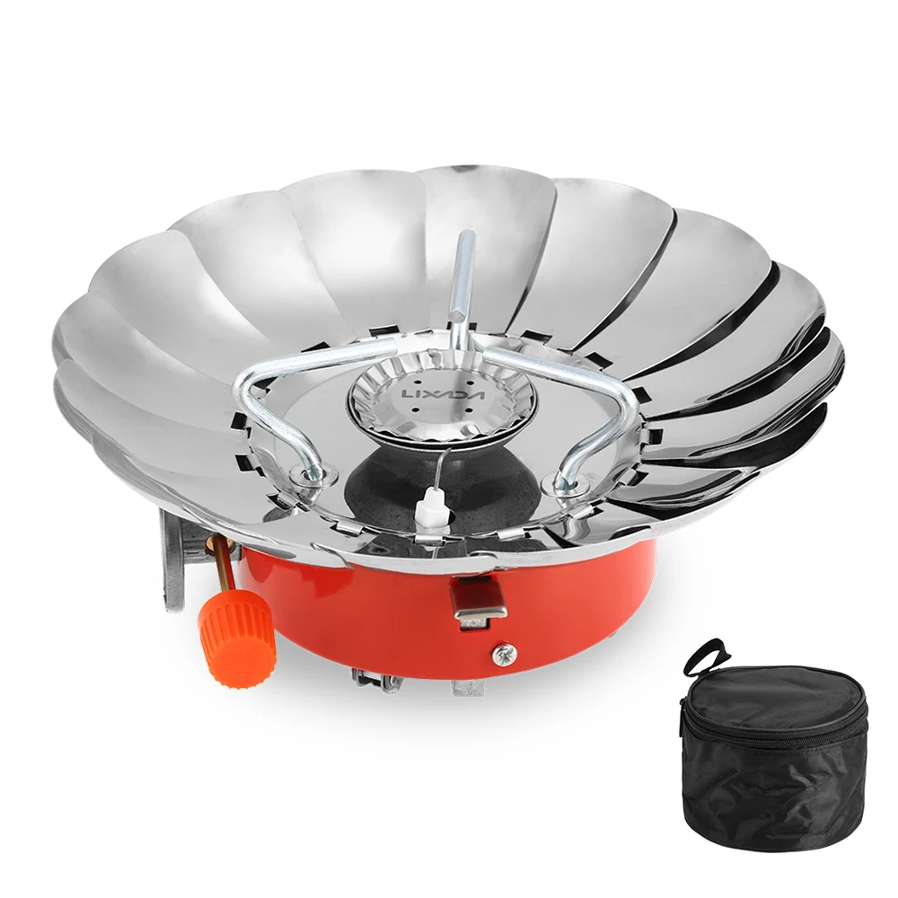 

Lixada 2800W Outdoor Folding Windproof Piezo Ignition Gas Stove Camping Backpacking Cooking Stove Cookware