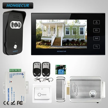 

HOMSECUR 7" Wired Video&Audio Smart Doorbell Electric Lock+Keys Included TC021-B Camera+TM704-B Monitor