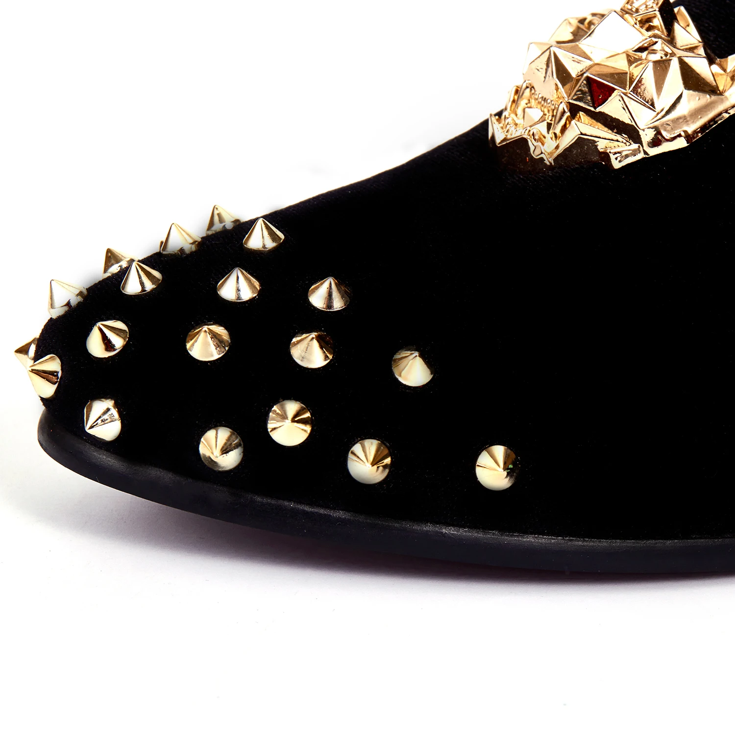 Мужские бархатные туфли на плоской подошве с заклепками размеры 6 14|shoes with|shoes with