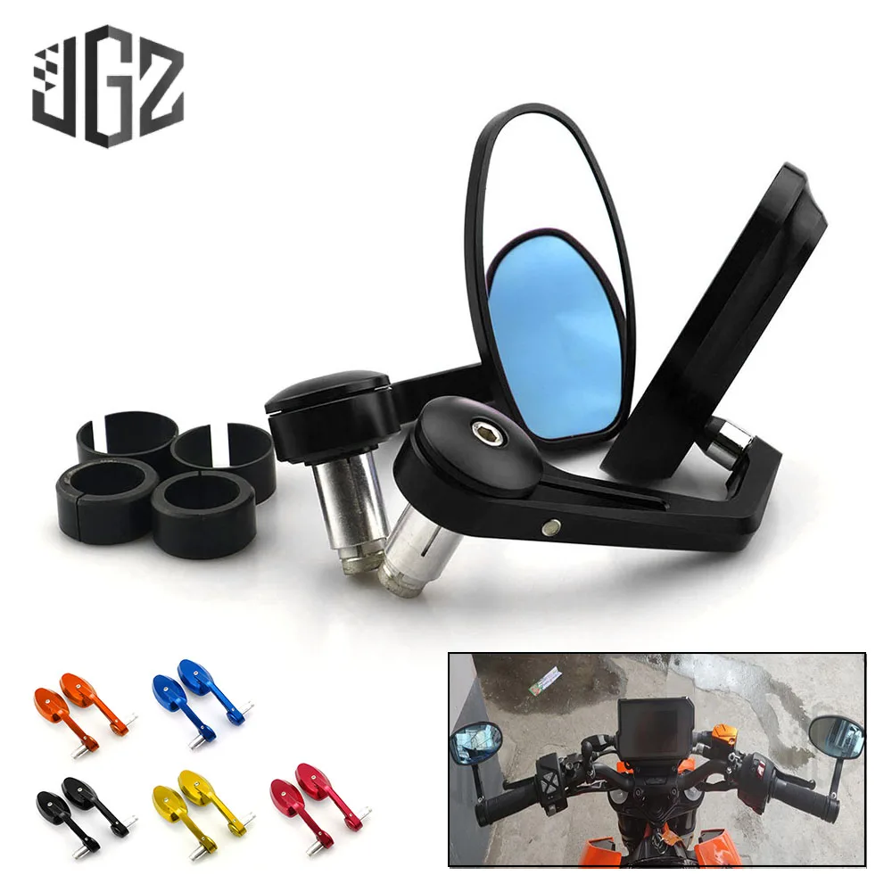 

22mm Motorcycle CNC Aluminum Oval Handlebar Bar End Rear View Side Mirrors Universal for Yamaha MT07 MT09 Ducati KTM Kawasaki