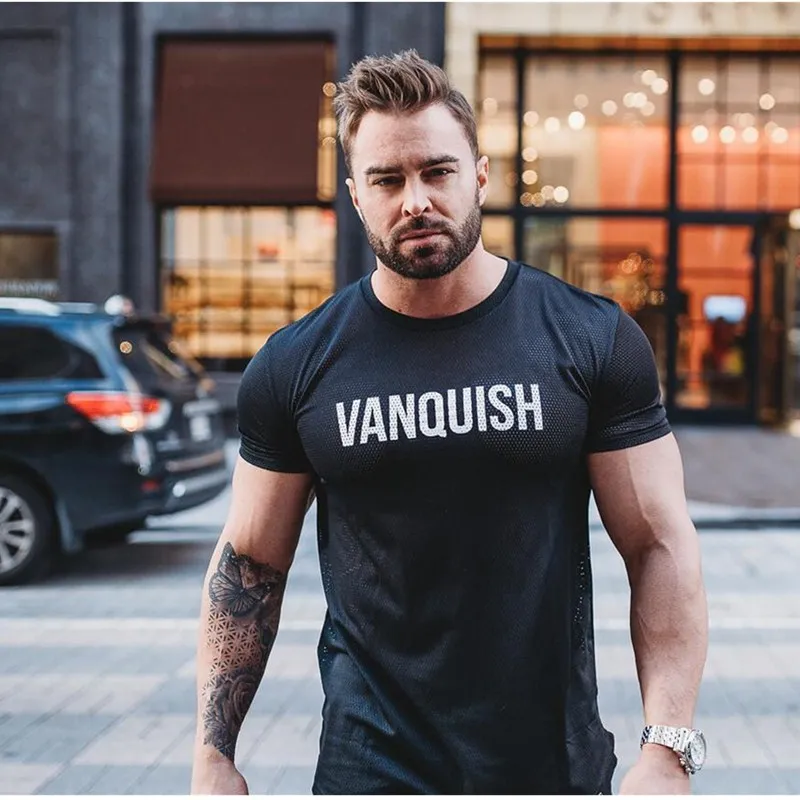 Vanquish Shark 2018 Tight Quick Dry Workout Gyms Long Top Tee Sporting Runs Yogaing Compress Fitness Exercise Clothing T Shirt