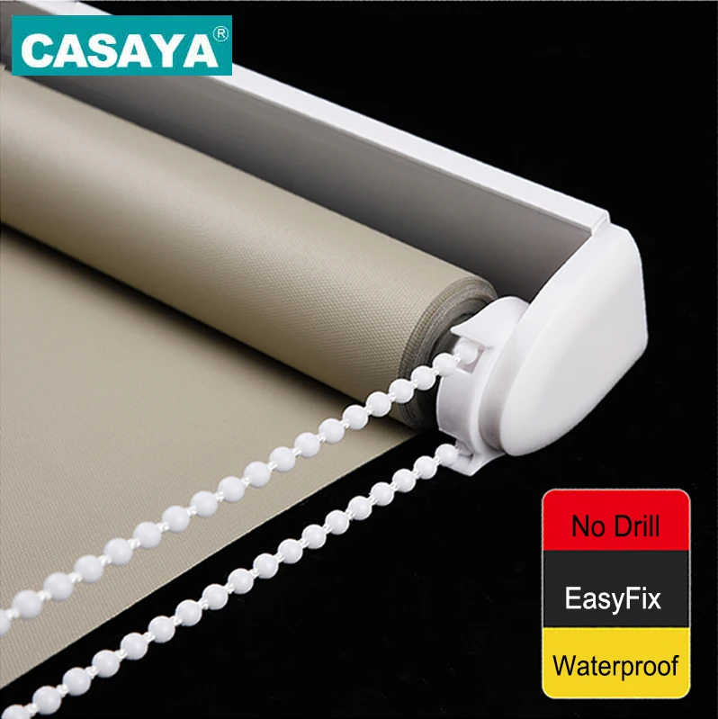 CASAYA водонепроницаемые рулонные шторы Easyfix, затемненный светильник, маслостойкие шторы для кухни и ванной