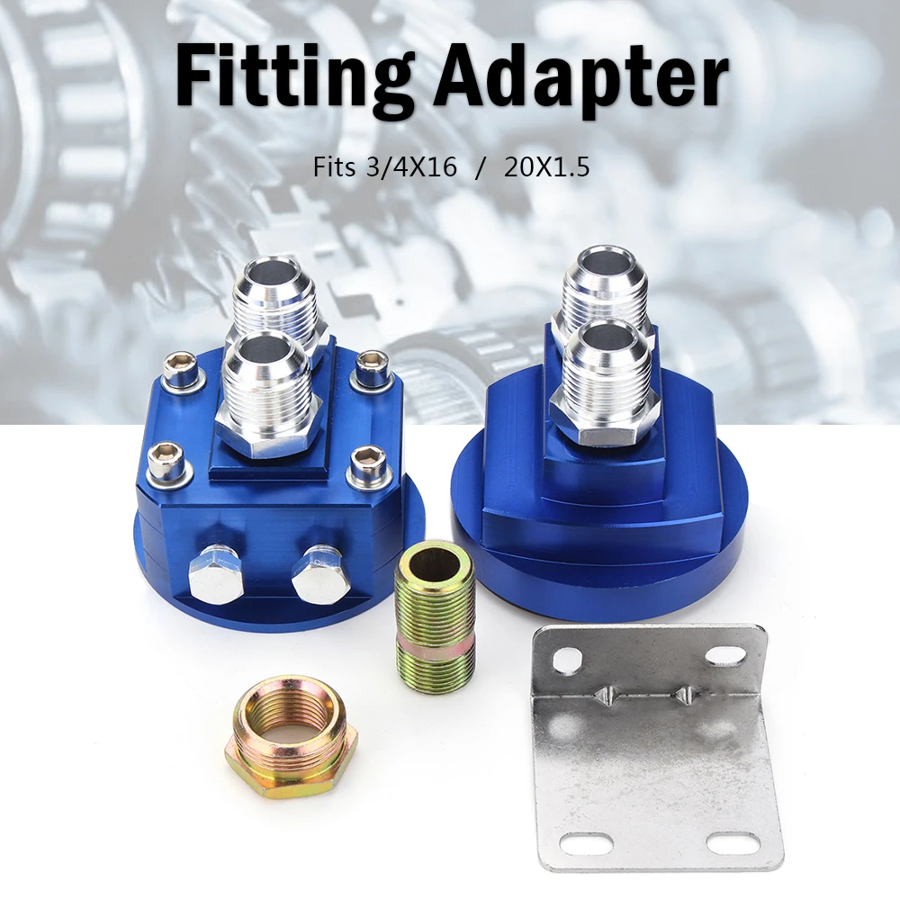 

Car Oil Filter Relocation Male Sandwich Fitting Adapter Plate Kit Fits for M20 threaded Oil Filter for Ford Probe/Subaru/Honda