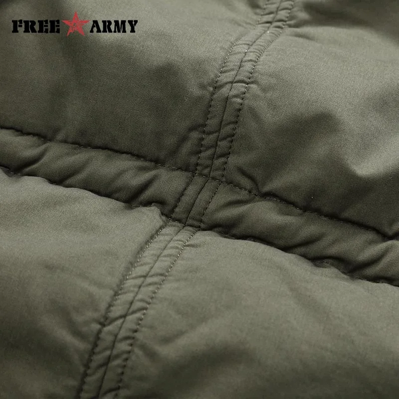 FREEARMY Brand Winter Jacket Womens Jackets And Coats Green Slim Fur Collar Medium Cotton Padded Down Parkas Women's Outerwear