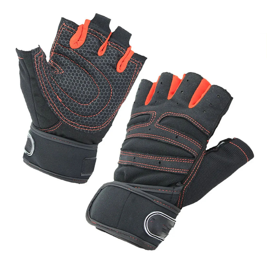 Перчатки для силового лифтинга на пол пальца, дышащие гантели для тяжелой атлетики, кроссфита, фитнеса, спортивные перчатки без пальцев, велосипедные перчатки для тренажерного зала