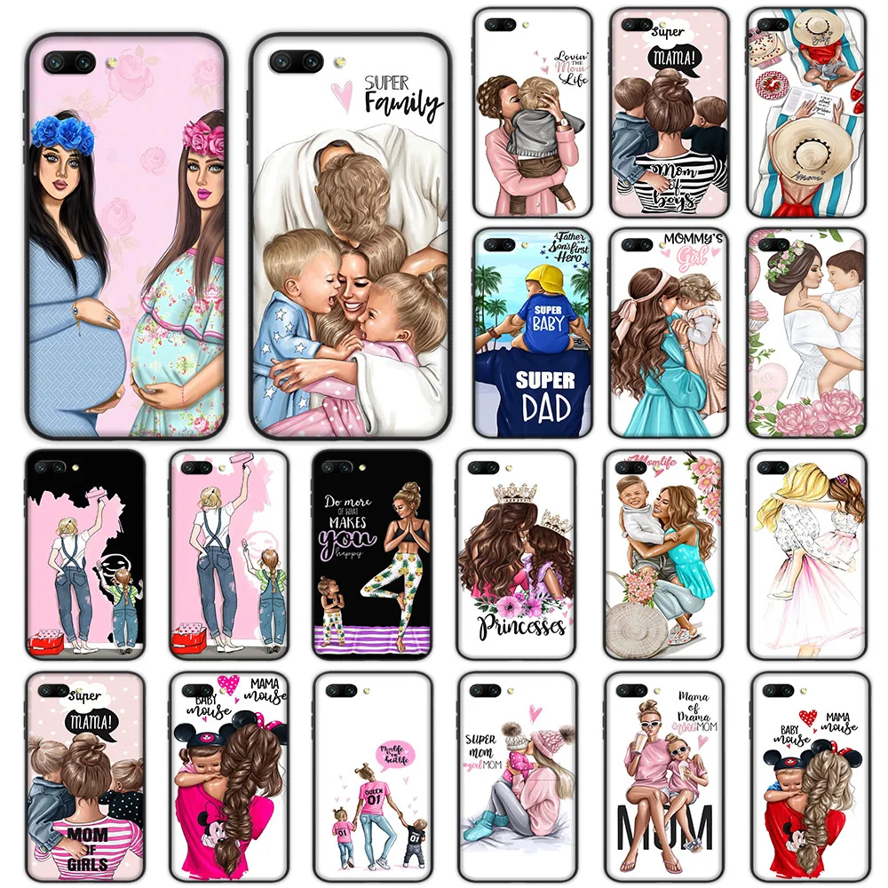 

Super Mom and Dad Baby Soft Case for Huawei Honor Note 10 9 Lite 8X 7A 3GB Pro Y6 Y7 Y9 Prime Nova 3 Cover