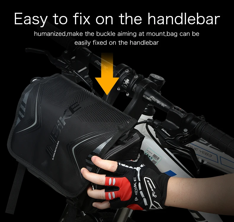 Top Waterproof Large Capacity Bicycle Front Bag Bike Handlebar Basket MTB Pannier Frame Tube Cycling Bag 11