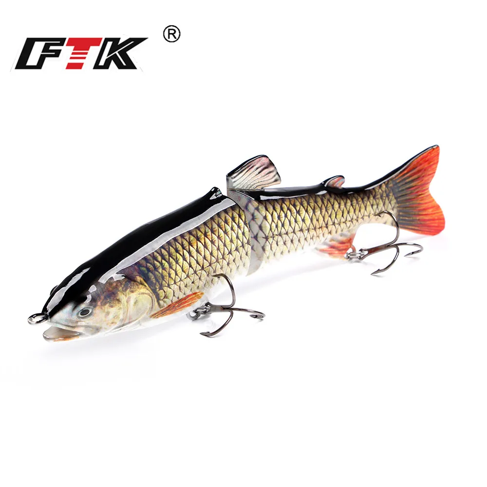 

FTK 1pc 2 Segments Fishing Bass Lure Crankbait Swimbait 65g Sinking Wobblers Multi Jointed with Treble Hook Fishing Tackle Isca