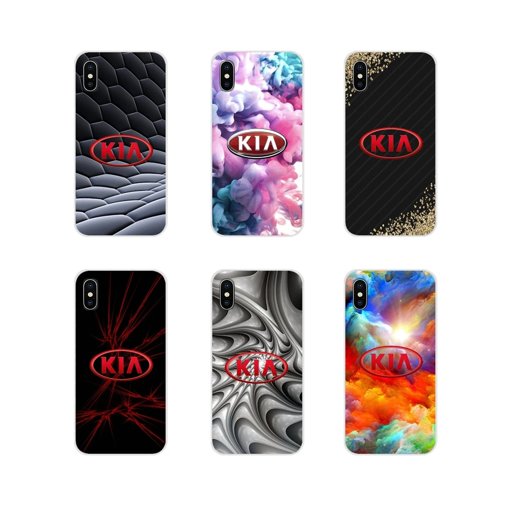 

For Apple iPhone X XR XS MAX 4 4S 5 5S 5C SE 6 6S 7 8 Plus ipod touch 5 6 Kia Logo Korean Car Brands Soft Transparent Shell Case