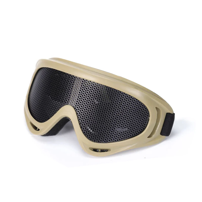 Adults Durable Airsoft Tactical Metal Mesh Eyes Protection Goggle Glasses Eyewear Outdoor Sports