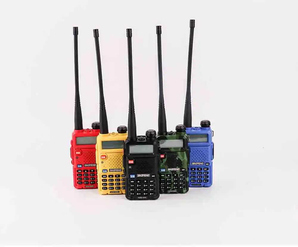 2 way radios long range 10pcs lot Baofeng uv-5r Walkie talkie 5W 128CH Dual Band UHF VHF portable radio station 136-174 400-520MHz 2 Two Way Radio uv 5r walkie talkie set