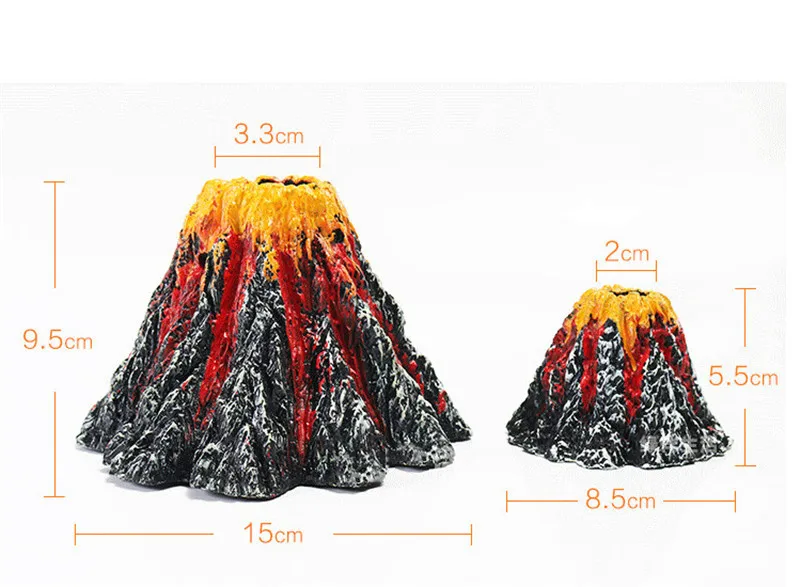 Супер живой аквариум украшения подводный светодиодный свет вулкан орнамент воздушный насос воздушный камень пузыри