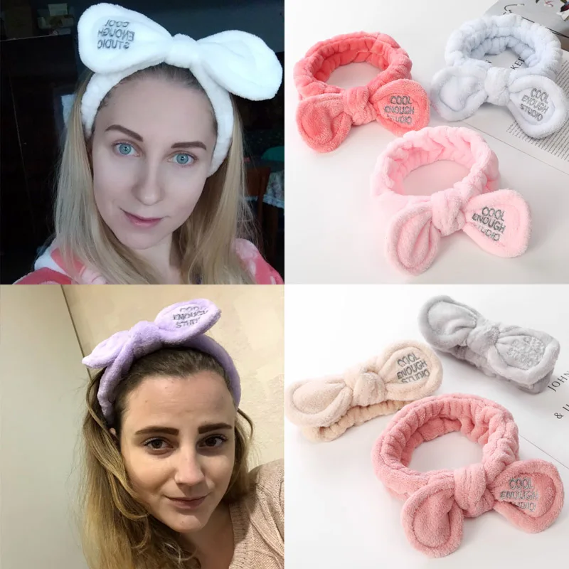 New Fashion Women Cute Big Ears Comfortable Wash Face Bathe Hair