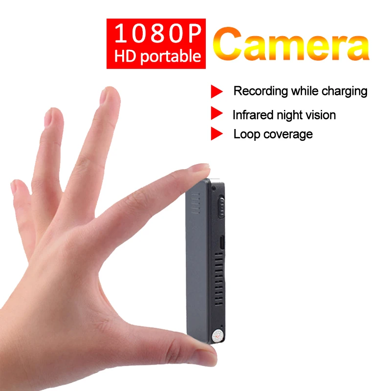 

DV Camera Mini Camcorder HD 1080P Infrared Night Vision Portable Loop Recording LCC77