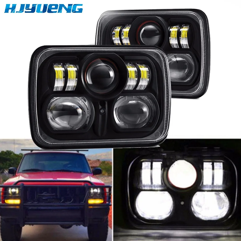 New Square 7x6 LED Headlights Light for Jeep Wrangler YJ Cherokee XJ motor Comanche 5x7 New Square 7x6 LED Headlights Light for Jeep Wrangler YJ Cherokee XJ motor Comanche 5x7