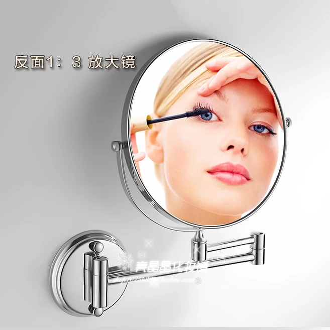 Зеркала для ванной " круглое настенное зеркало 3 X увеличение двойное косметическое зеркало для лица латунное зеркало для ванной комнаты 1308L