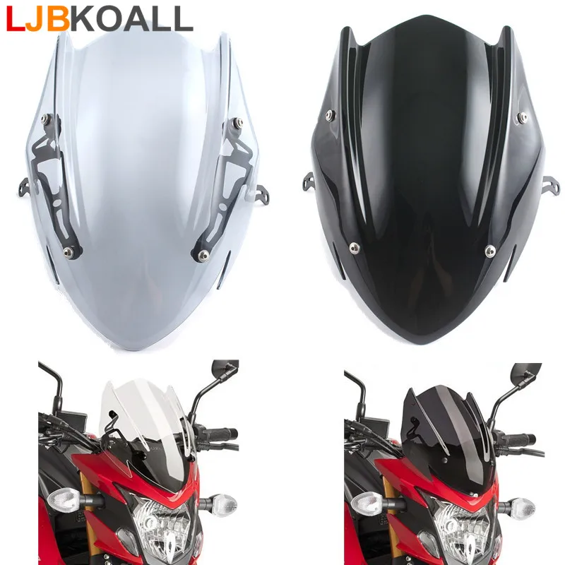 

Motorcycle Windshield Windscreen with Mounting Bracket For Suzuki GSX-S 750 GSXS750 2017-2018 Plastic Motorbike Cover Parts