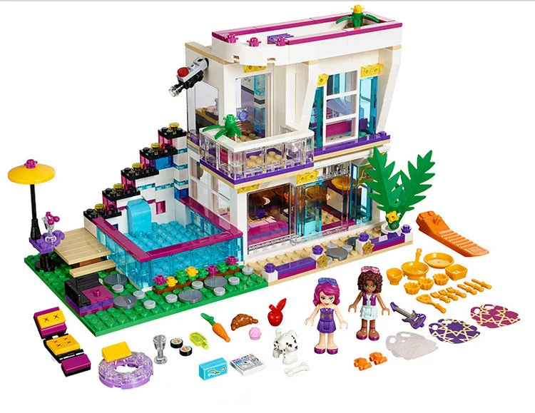 

2017 HOT 10498 Amis Serie de Livi Pop Star Maison Building Blocks mini-poupee chiffres Jouet Compatible avec Des Amis 41135