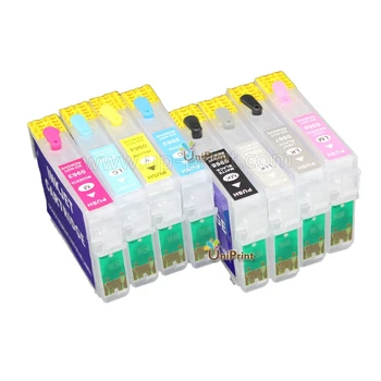 

8PCS 96 t0961 refillable ink cartridge For EPSON R2880 printer ink with arc chip