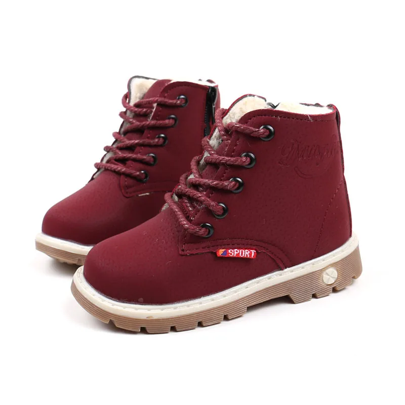 

Children Boys Boots Shoes Kids Girls Winter Snow Boots Baby Girls Warm Fashion Martin Boots Baby Thick Shoes Cotton-Padded Boots