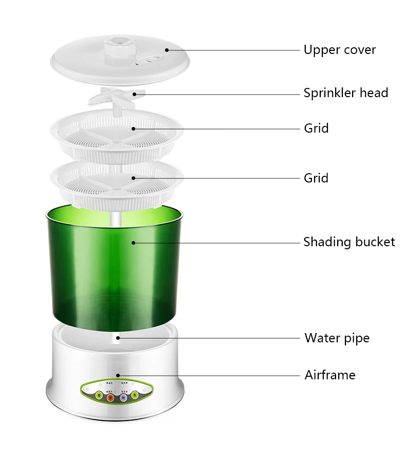 Электрический бутон-росток, умный термостат, Овощной Зеленый семена, автоматическая машина для выращивания ростков бобов 2/3 слоев ЕС