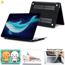 Чехол для ноутбука Apple MacBook Touch ID A1932, Air 13 Pro retina 11 12 13 15 для mac book Pro 13 15 Touch Bar+ чехол для клавиатуры
