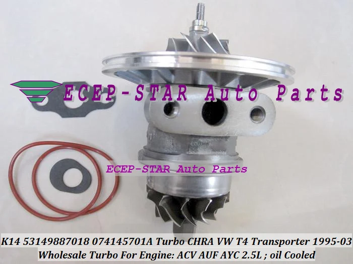 Картридж Turbo CHRA Core K14 53149887018 074145701AX 074145701AV для Volkswage T4 Transporter 1995-03 ACV AUF AYC AJT AYN 2.5L |