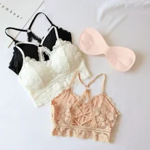 Женские летние кружевные топы, Сексуальные Кружевные Полые цветочные Бюстгальтеры для женщин, красивое нижнее белье на спине, Bralette Encaje Mujer, укороченный топ