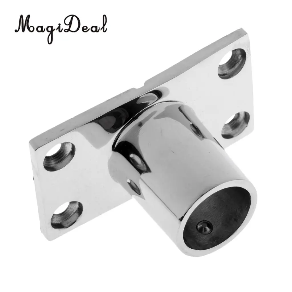 Durable 2x Boat Hand Rail Fitting 90 Deg 1` Stanchion Base Marine Stainless Steel for Kayak Canoe Boat Dinghy Yacht Accessories