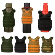 Тактический Мини-жилет для бутылок военный чехол для пивной бутылки охладитель напитков мини охотничья бутылка жилет с регулируемым плечевым ремнем