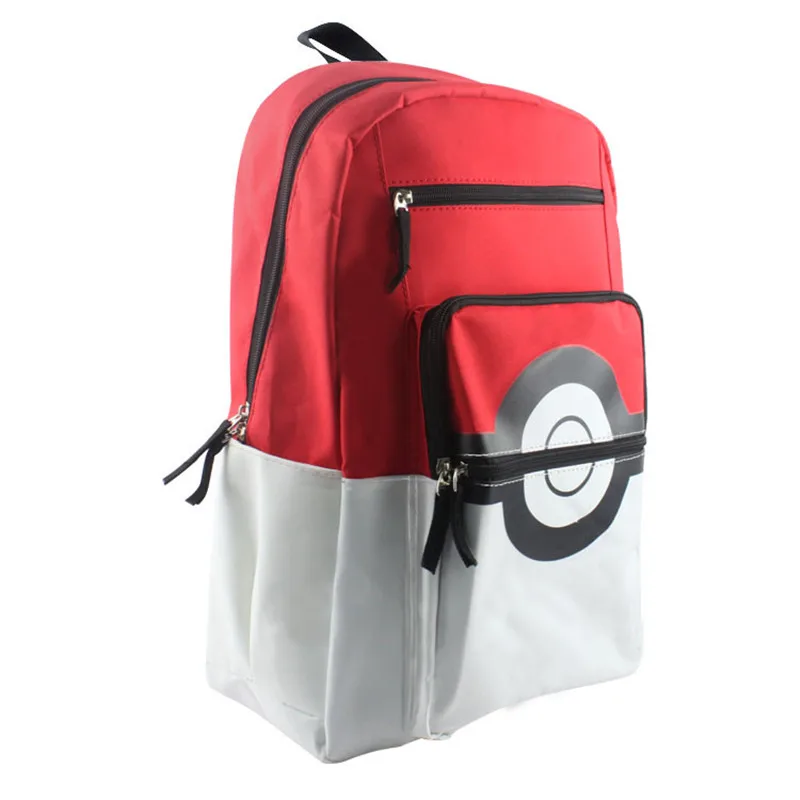  Anime Pokemon Pikachu Poke Ball School Shoulder Bag Children Plush Backpack Free Shipping BY0119 - 32761210559