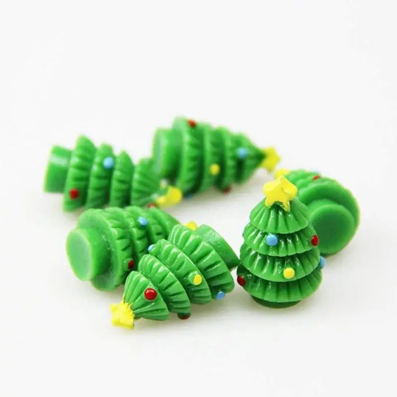 

10pcs Mini Animal Miniature Bear Christmas Tree Resin Decoration House Fee Micro-Landscape DIY - Tree