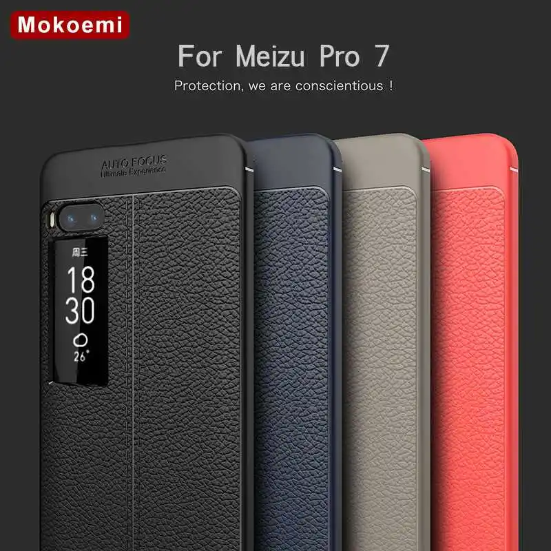 Mokoemi Модный чехол с узором Личи Ударопрочный Мягкий 5 2 &quotдля Meizu Pro 7 для Plus