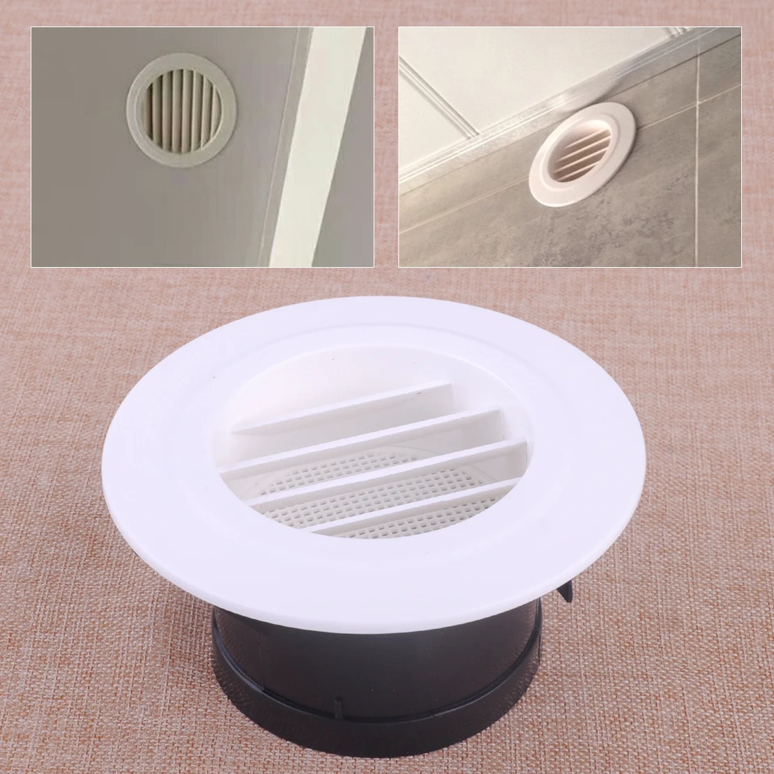 

LETAOSK New 100mm ABS Plastic Round Air Exhaust Vent Grille Cover Wall Ventilation Inlet Outlet Ceiling