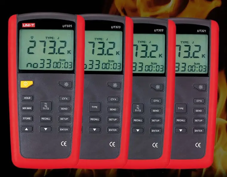 UNI-T UT321/5 Contact type Digital Single Input Thermometer K/J/T/E Type with Temperature probe Tester Sensor LCD backlight UNI-T UT321/5 Contact type Digital Single Input Thermometer K/J/T/E Type with Temperature probe Tester Sensor LCD backlight