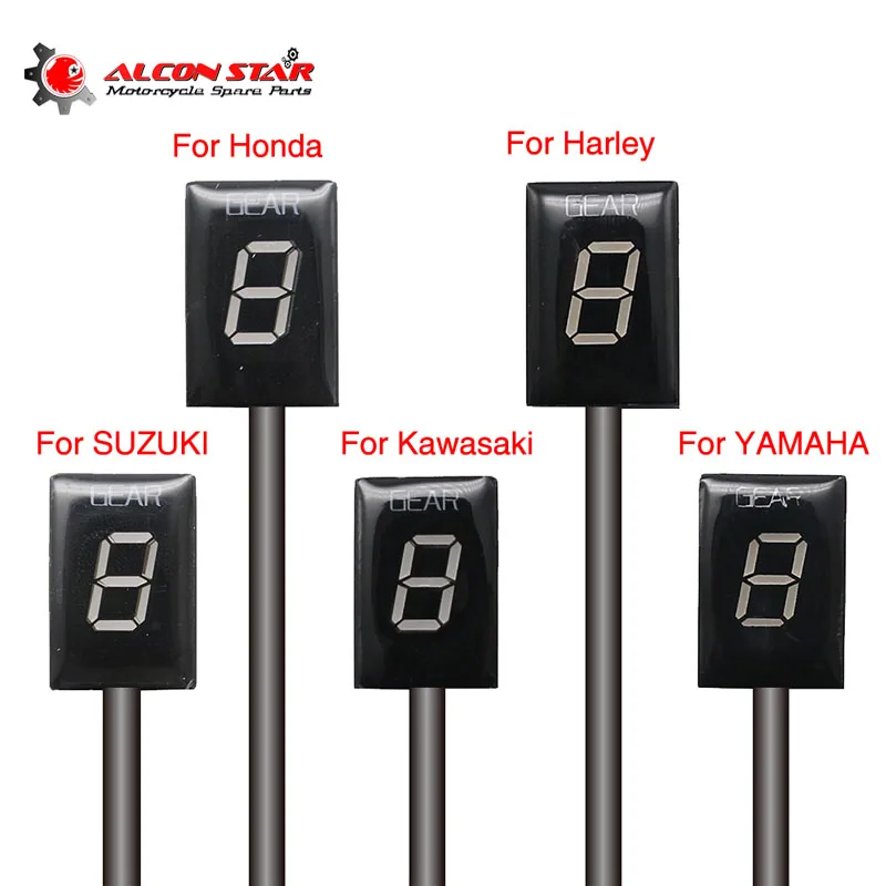 Alconstar-Ecu заглушка для мотоцикла EFI индикатор передач для Suzuki для Honda Для Yamaha индикатор скорости передач с держателем