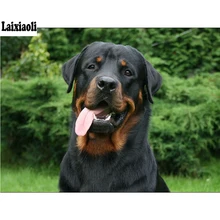 Алмазная Живопись Животные Собака Ротвейлер 5D DIY Вышивка крестиком 3D бриллианты вышивка Стразы для мозаики фото на заказ
