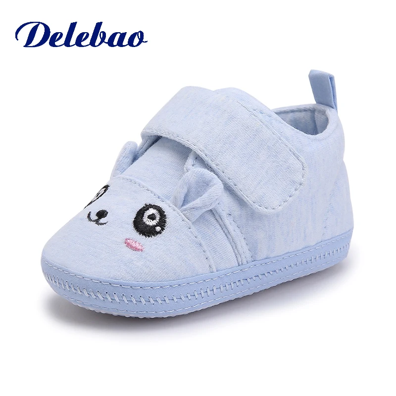 Delebao 2018 Autumn New Design Baby Shoes Hook & Loop Cute Cat 0-18 Months Toddler Shoes