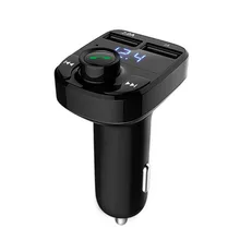 Модный с помощью одной кнопки практичный и удобный держатель Беспроводной Bluetooth гарнитуры автомобильный FM трансмиттер MP3 плеер Dual USB держатель