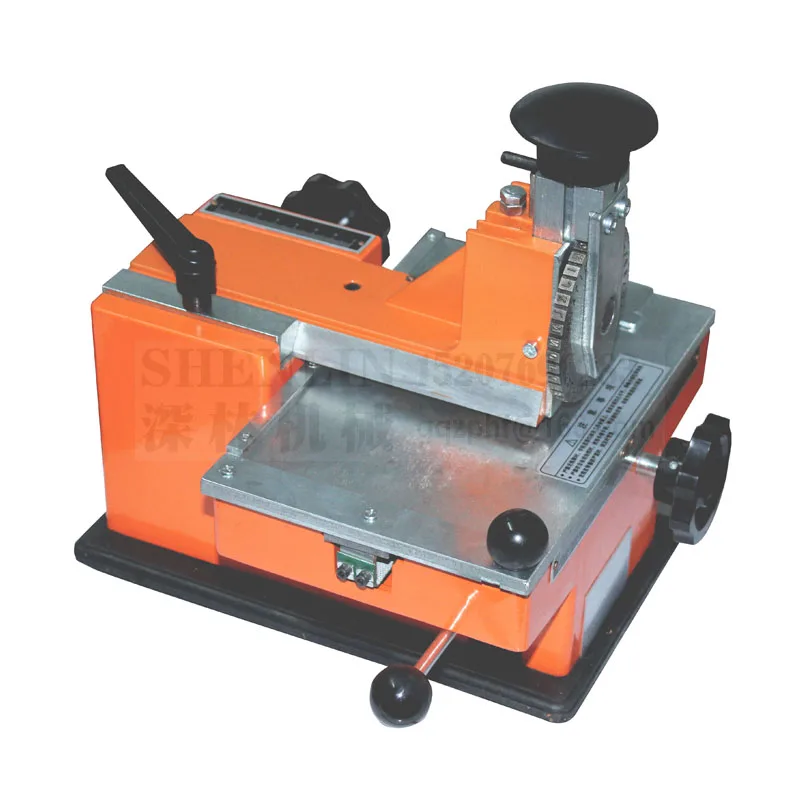 Metal sheet embosser, manual steel embossing machine, aluminum alloy name plate stamping machine
