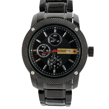 

Retail Wholesales Chic Men's Sports Wrist Watch Black Analog Quartz Alloy Belt Watches Cool