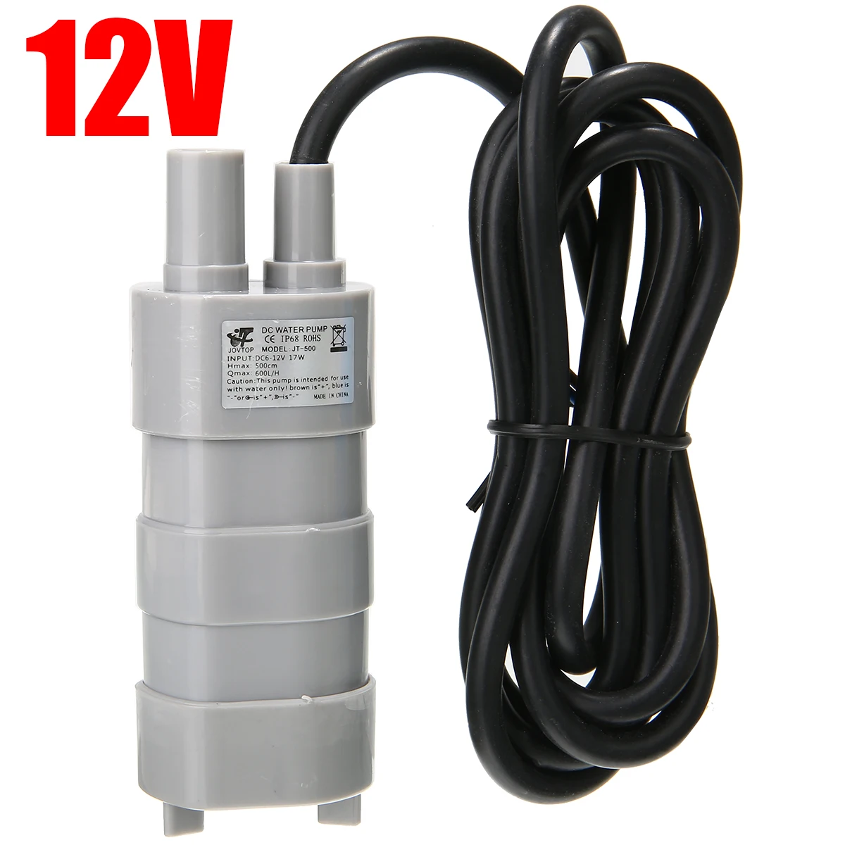 5M High Flow Water Pump Submersible Water Pump For Camper Caravan Motorhome Fish Tank Change Water 600L/H 12V