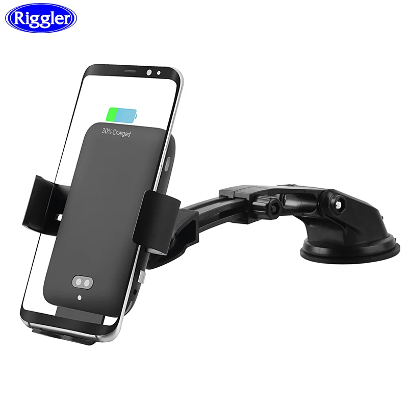 

Voice Automatic Clamp Car Charge Mount for Samsung S9/S9+ Note9 Note8 iphone XS MAX XR XS Wireless Infrared Sensor Charge Holder